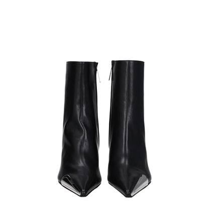 Off-White – Schwarze Lederstiefeletten