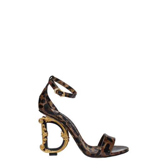 Braune Ledersandalen von Dolce &amp; Gabbana