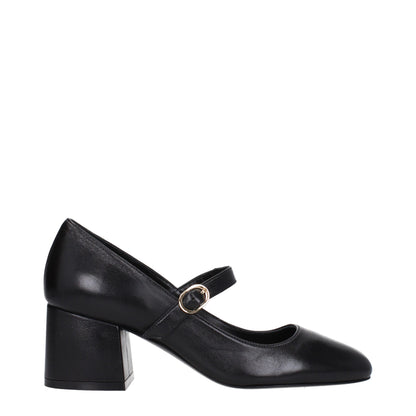 Stuart Weitzman – Schwarze Pumps aus Leder mit mittlerem Absatz