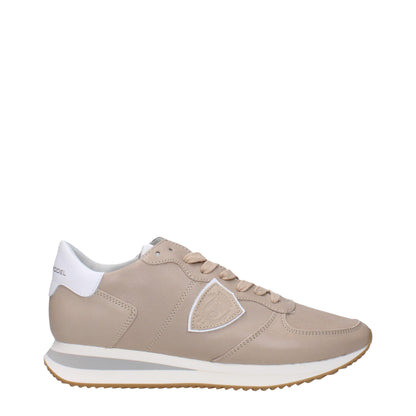 Philippe Model Beige Leder Sneaker Low Top