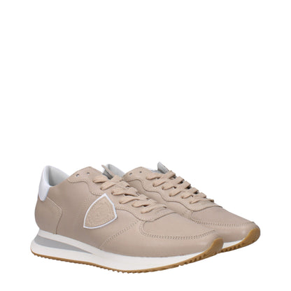 Philippe Model Beige Leder Sneaker Low Top