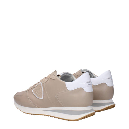 Philippe Model Beige Leder Sneaker Low Top