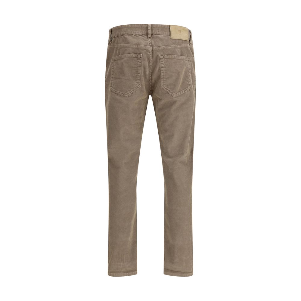 PT Torino Beige Baumwoll-Freizeithose