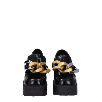 Stella McCartney – Plateau-Loafer aus schwarzem Leder
