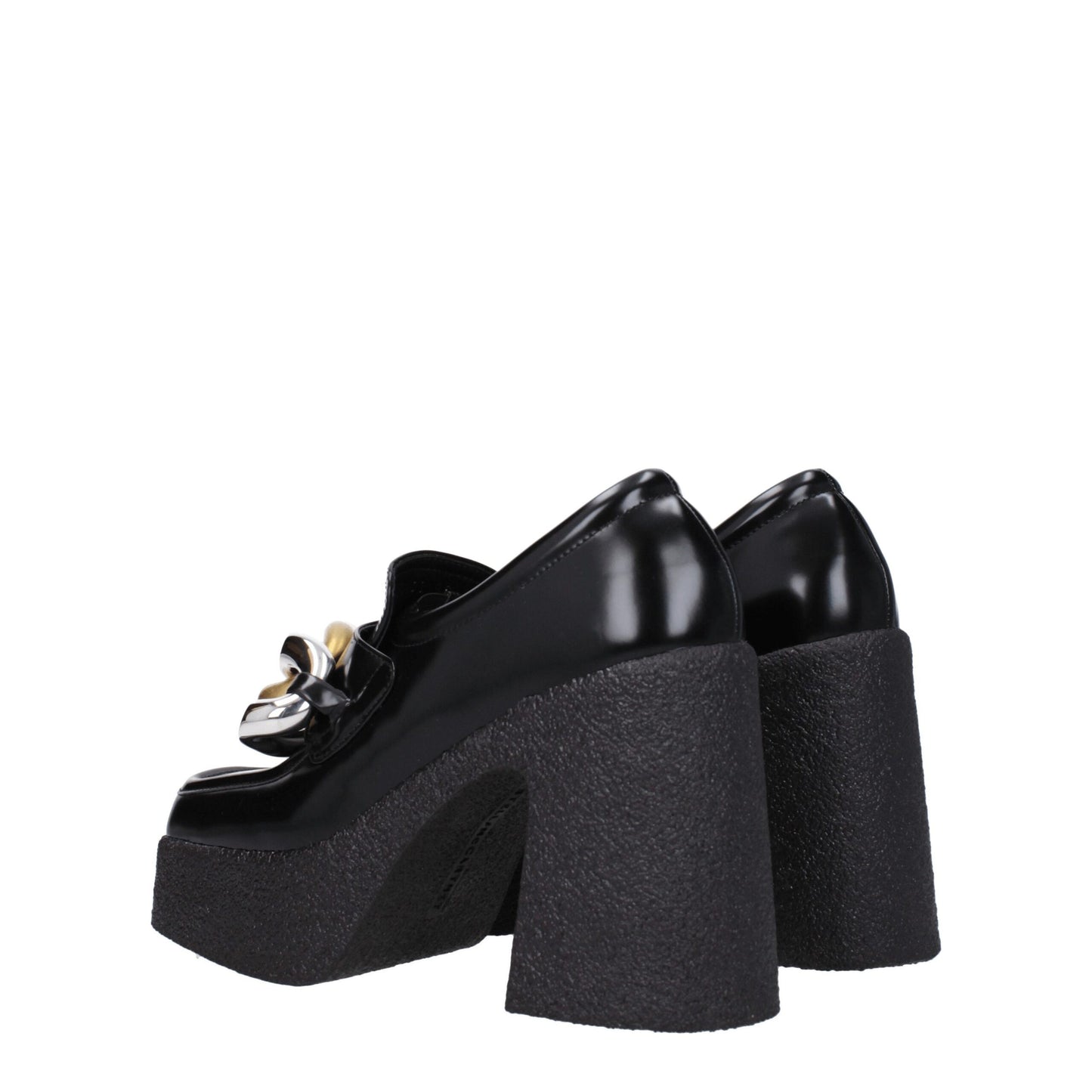 Stella McCartney – Plateau-Loafer aus schwarzem Leder