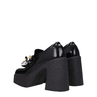 Stella McCartney – Plateau-Loafer aus schwarzem Leder