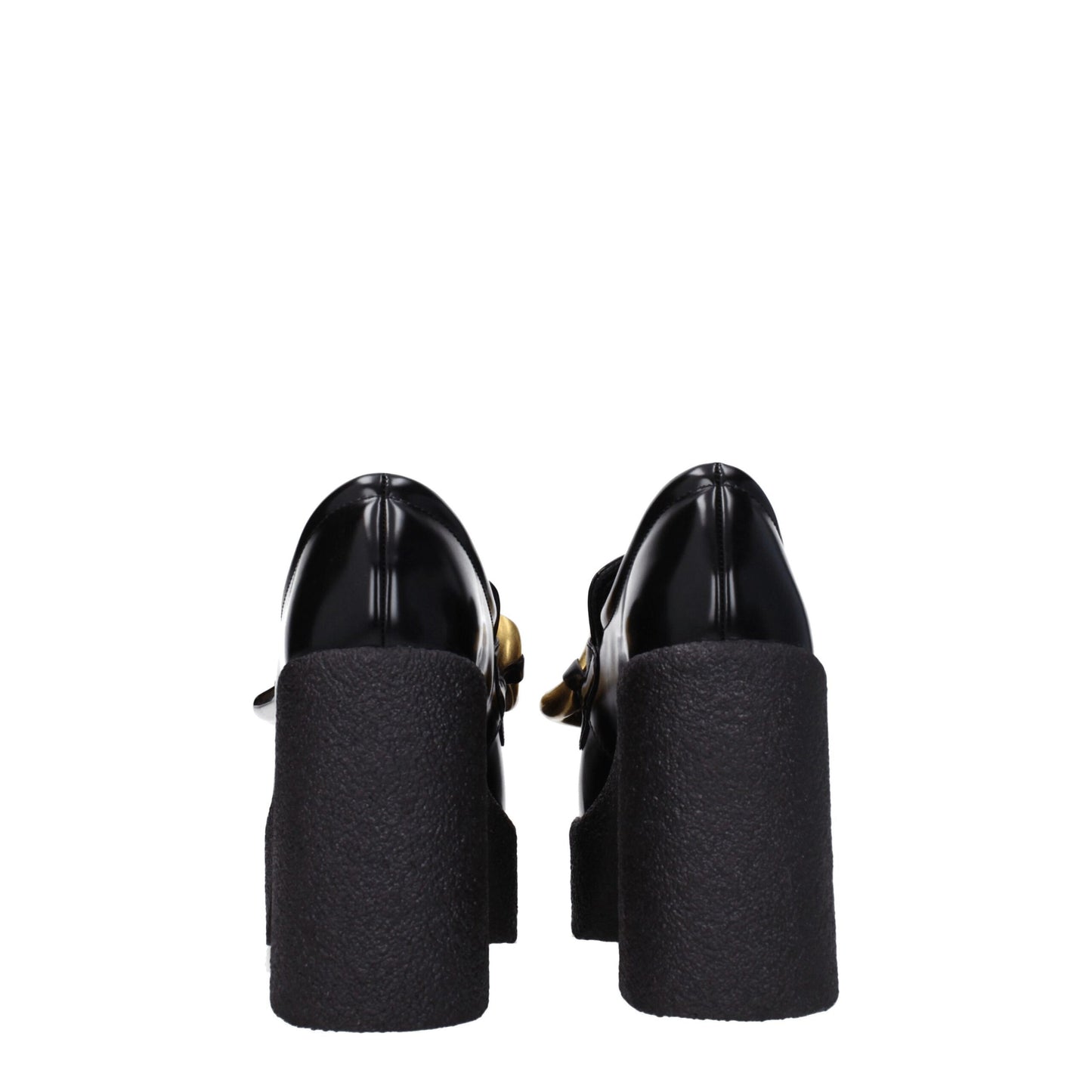 Stella McCartney – Plateau-Loafer aus schwarzem Leder