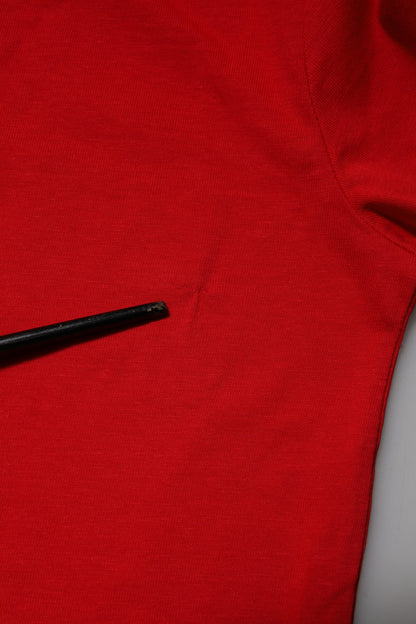 Dolce &amp; Gabbana – Rotes T-Shirt aus Baumwolle mit kurzen Ärmeln und Rundhalsausschnitt