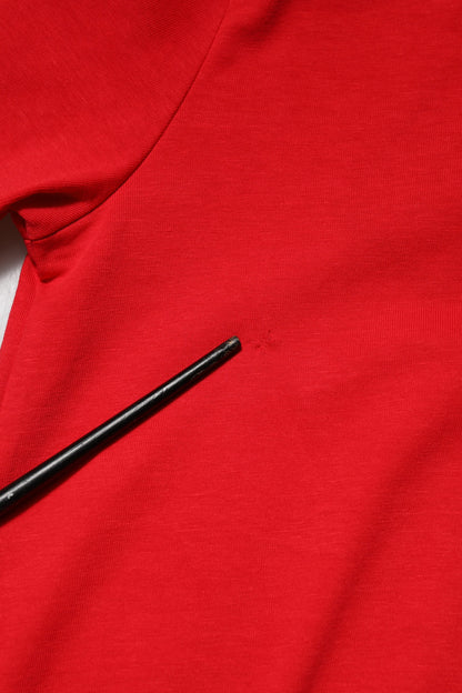 Dolce &amp; Gabbana – Rotes, schlichtes T-Shirt mit kurzen Ärmeln und Rundhalsausschnitt