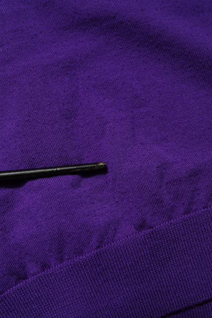 Dolce &amp; Gabbana Lila Wollstrick-Cardigan mit V-Ausschnitt