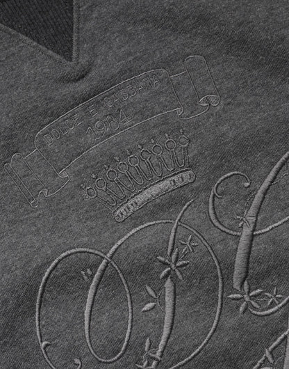 Dolce &amp; Gabbana Grauer Pullover mit DG-Logo-Stickerei