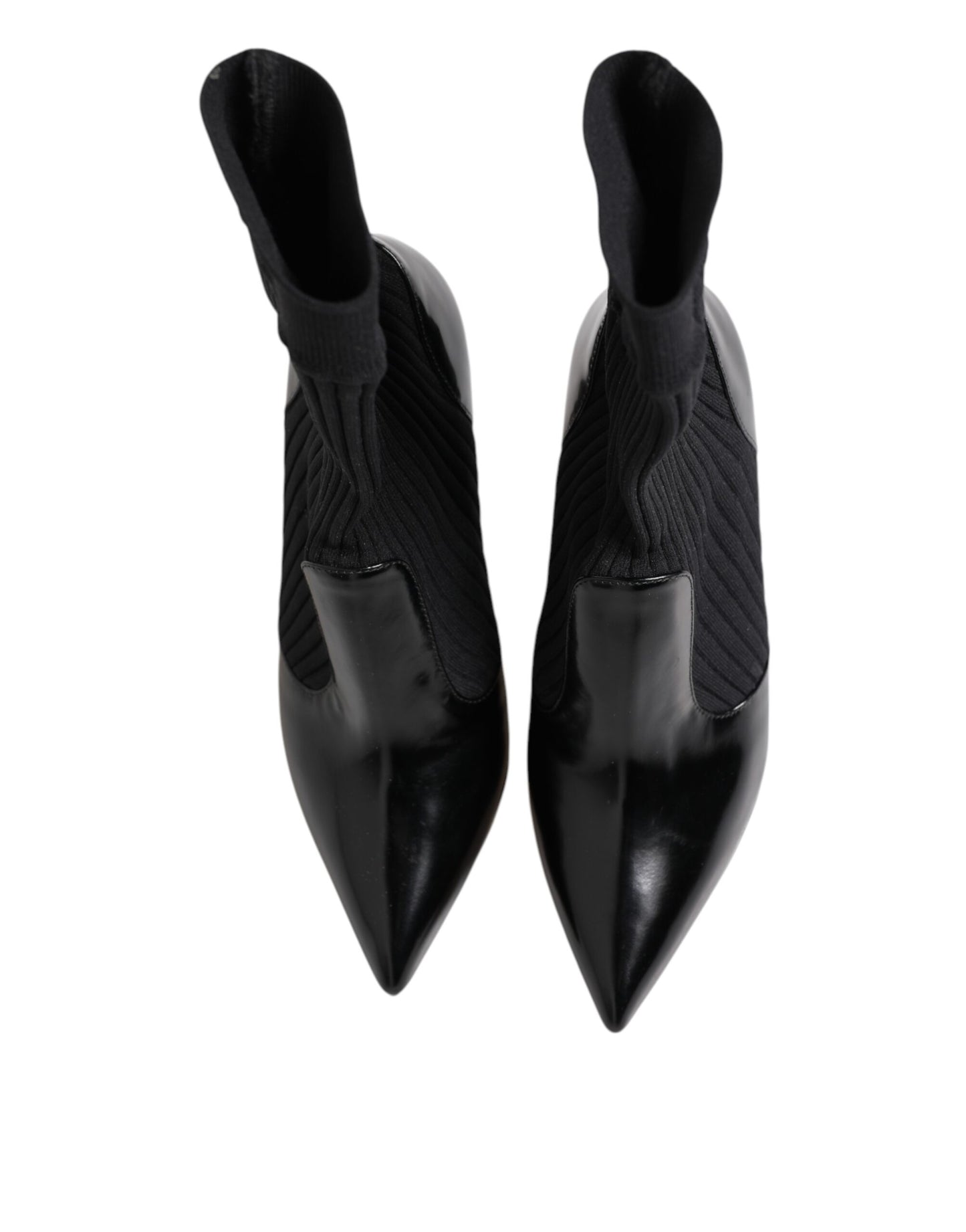 حذاء دولتشي آند غابانا أسود بكعب عالٍ ومطاطي