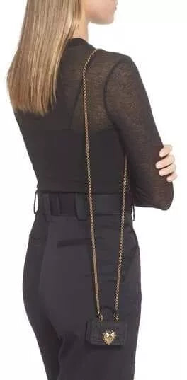 Dolce &amp; Gabbana Hülle Schwarz Silikon Devotion Herz Hülle Handtasche Airpod