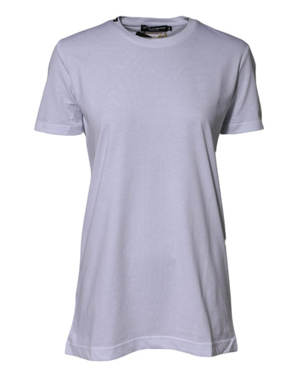 تيشيرت دولتشي آند غابانا أبيض قطني بياقة دائرية وشعار جودلاك 2023