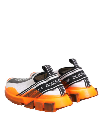 Dolce &amp; Gabbana Weiße Sorrento Slip-On Low Top Sneakers Schuhe