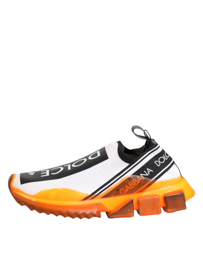 Dolce &amp; Gabbana Weiße Sorrento Slip-On Low Top Sneakers Schuhe