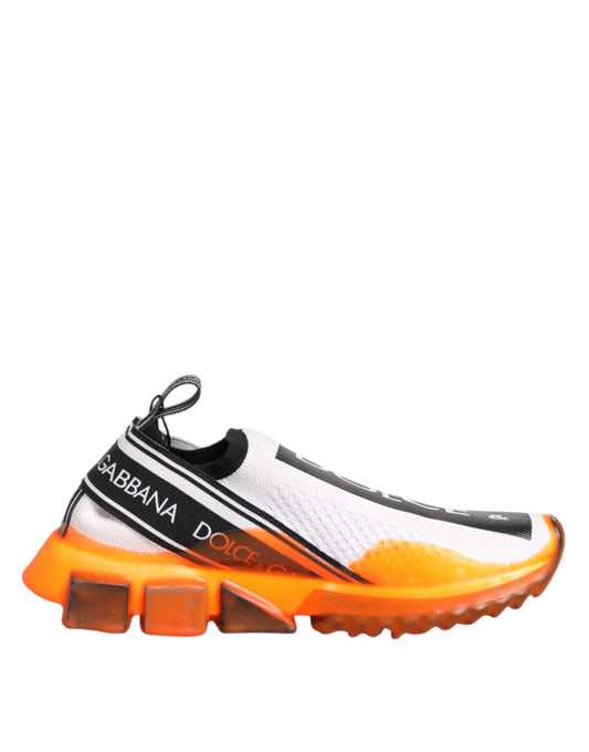 Dolce &amp; Gabbana Weiße Sorrento Slip-On Low Top Sneakers Schuhe