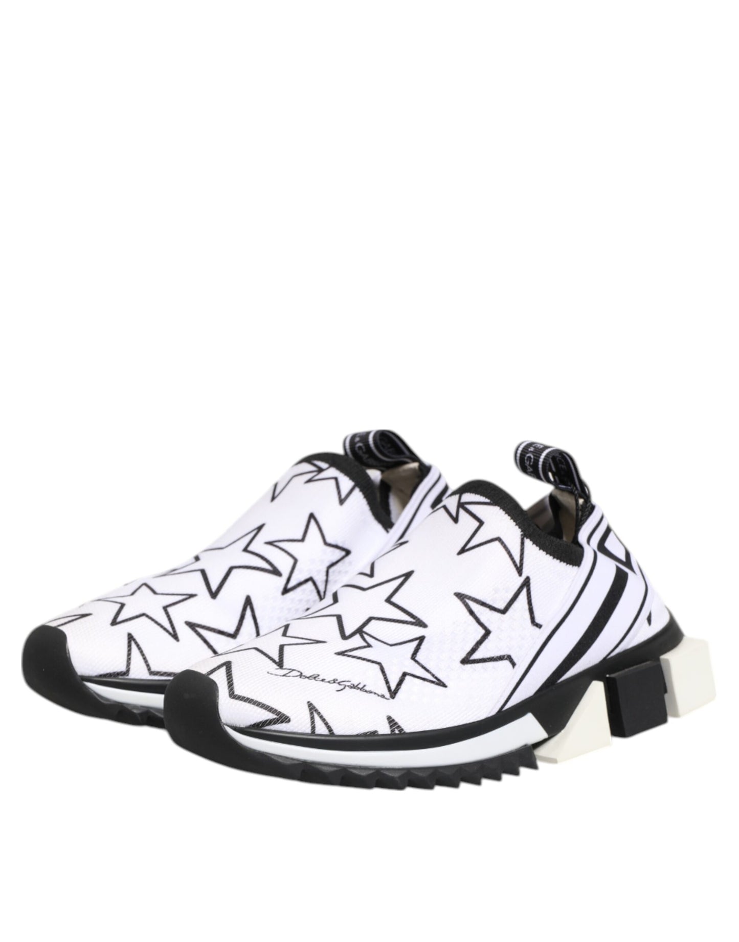 Dolce &amp; Gabbana Sorrento Low Top Sneakers mit weißen Sternen