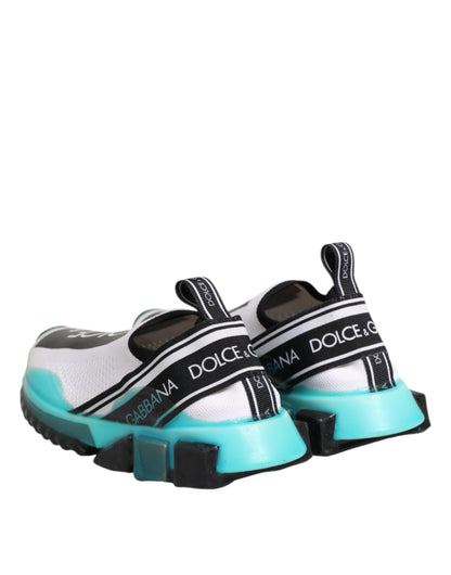 Dolce &amp; Gabbana Weiße Sorrento Slip-On Low Top Sneakers Schuhe