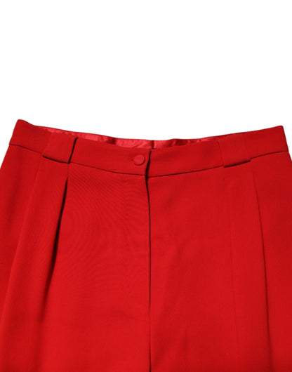 Dolce &amp; Gabbana Rote HighWaist Straight Damenhose