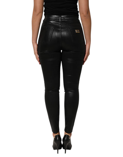 Dolce &amp; Gabbana – Schwarze Skinny-Jeans „GRACE“ mit hoher Taille
