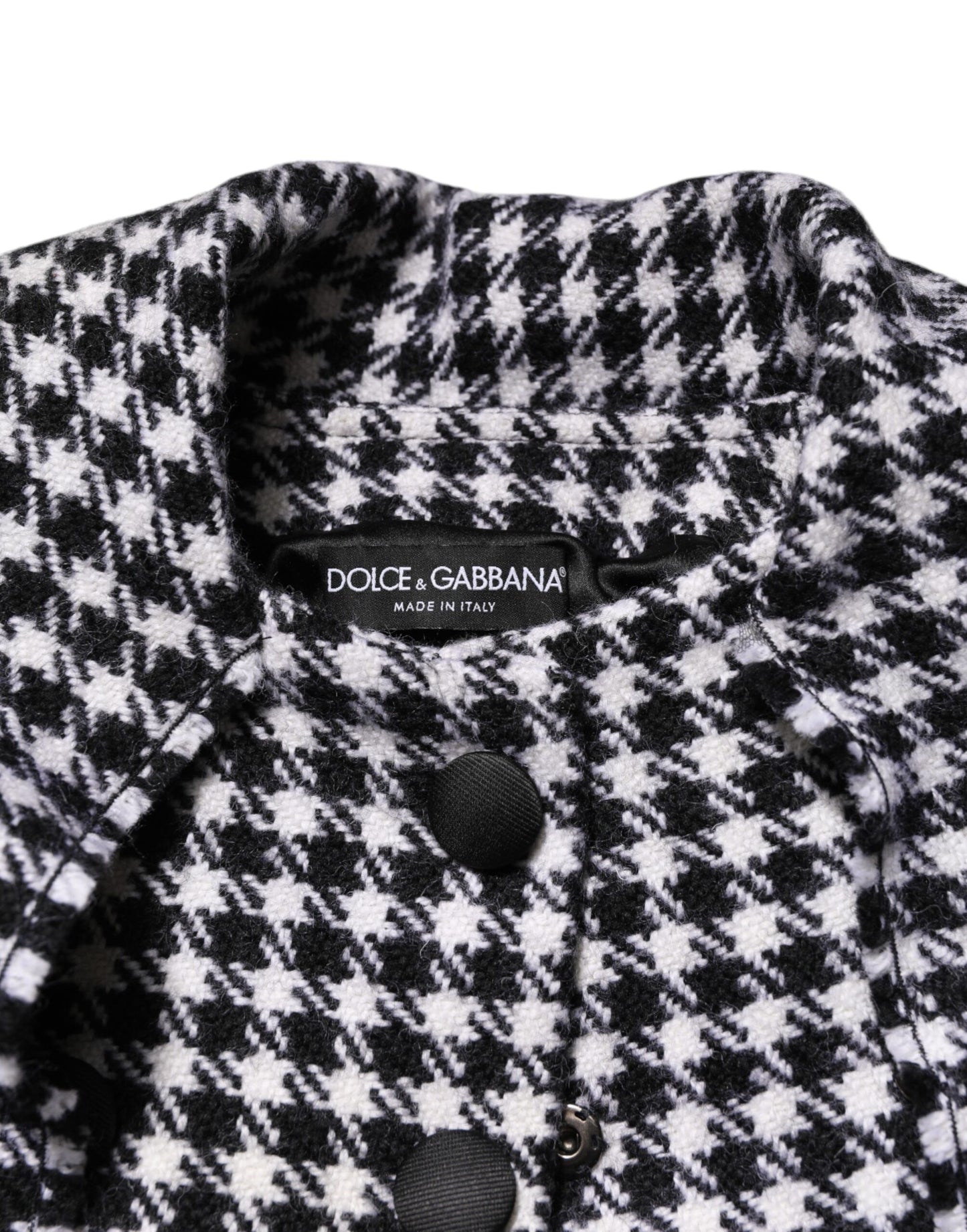 Dolce &amp; Gabbana Mehrfarbige, einfarbig gemusterte Wolljacke