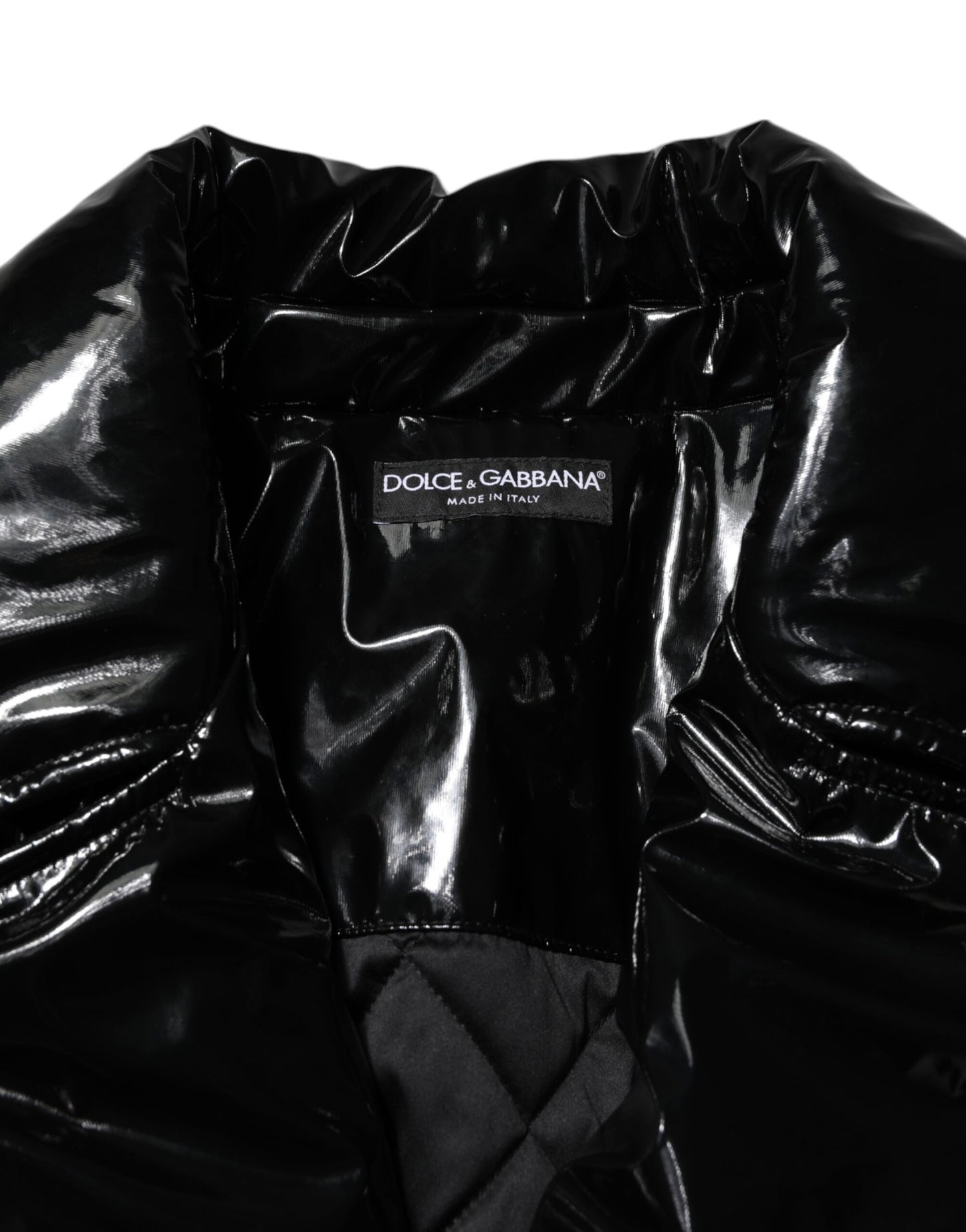 Dolce &amp; Gabbana – Schwarze Steppjacke aus Polyester