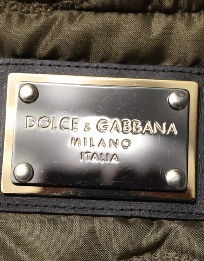 Dolce &amp; Gabbana Mehrfarbige Patchwork-Steppjacke aus Polyester