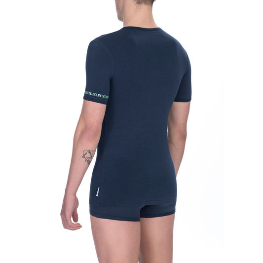 Bikkembergs Herren-T-Shirt aus schwarzer Baumwolle