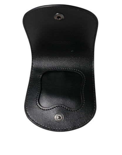 Dolce &amp; Gabbana Schwarze Exotenhaut-Münzen-Kondometui-Halter-Taschengeldbörse