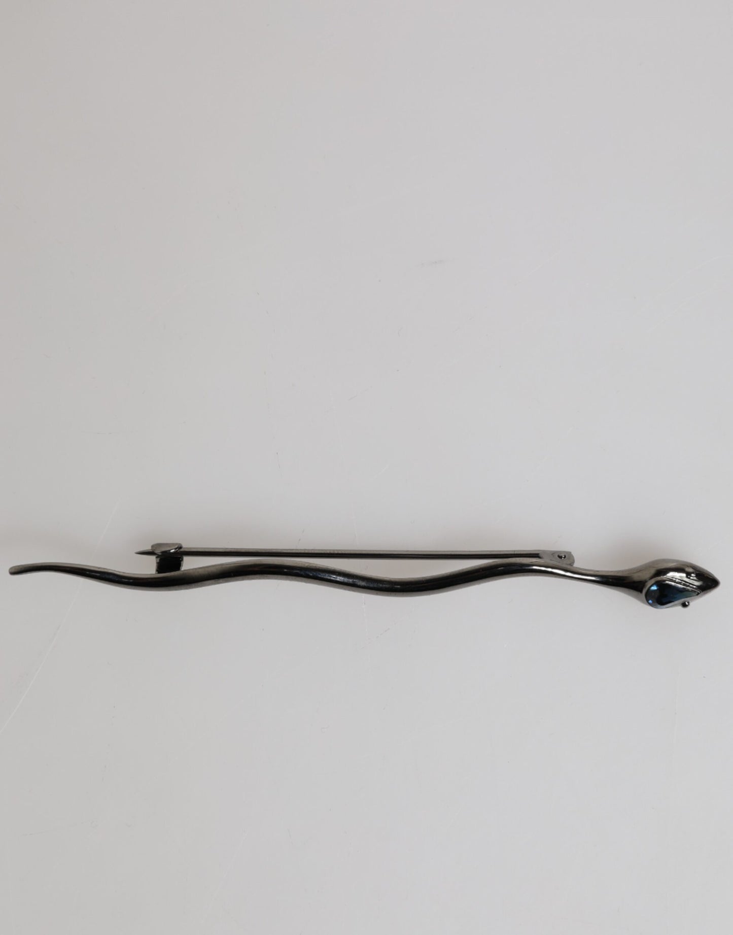 Dolce &amp; Gabbana Schwarze Messing-Kristall-Spilla-Serpente-Herrenbrosche