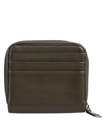 Dolce &amp; Gabbana – Kartenetui mit Münzfach und Logo-Schild aus braunem Leder