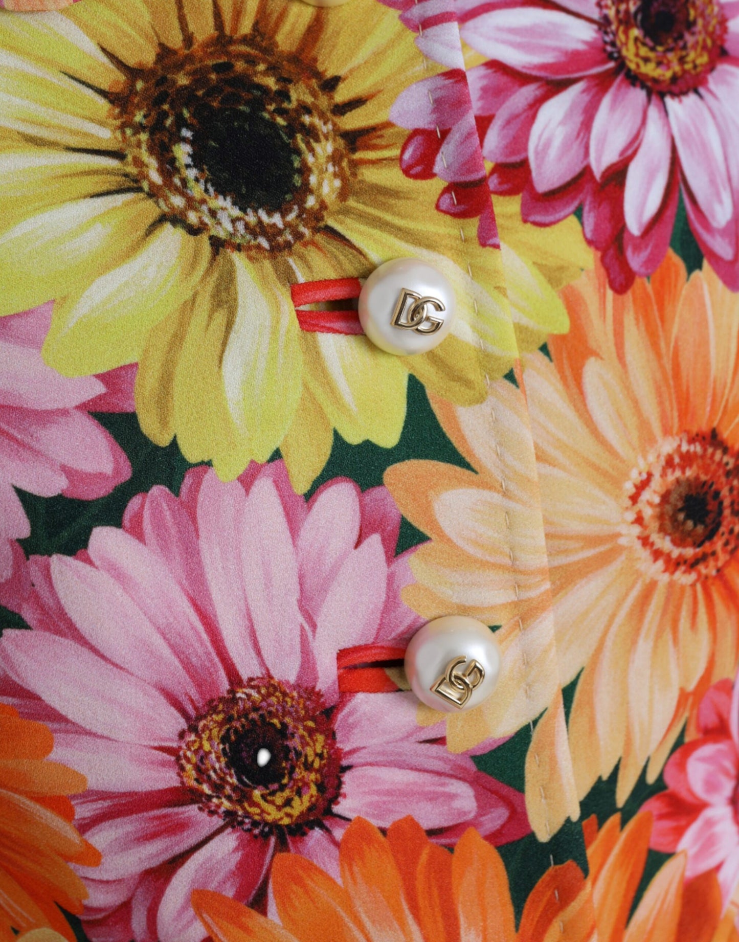 Dolce &amp; Gabbana Mehrfarbige Jacke mit Gänseblümchen-Print und Fantasie-Blumenmuster