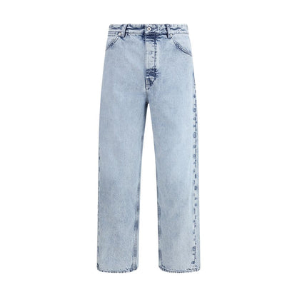 Jil Sander Light Blue Cotton Straight-Leg Jeans