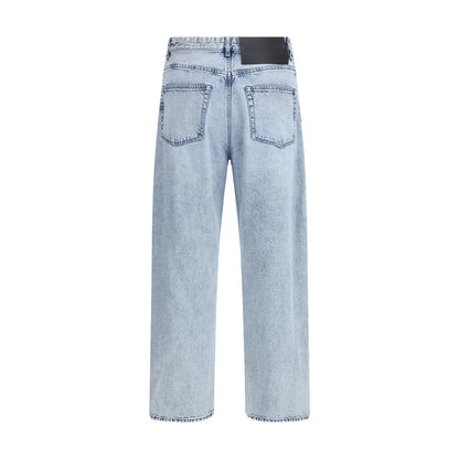 Jil Sander Light Blue Cotton Straight-Leg Jeans