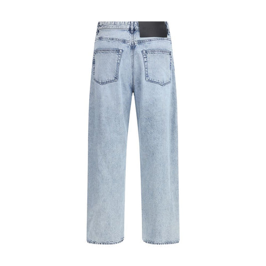 Jil Sander Light Blue Cotton Straight-Leg Jeans