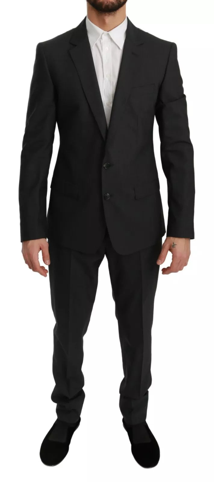 Dolce &amp; Gabbana Slim Fit MARTINI Wollanzug in Grau