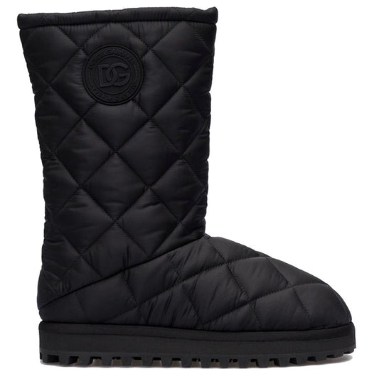 Dolce & Gabbana Black Nylon Men Boot