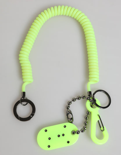 Dolce &amp; Gabbana Grüner federnder Schlüsselanhänger mit DG-Logo für Herren