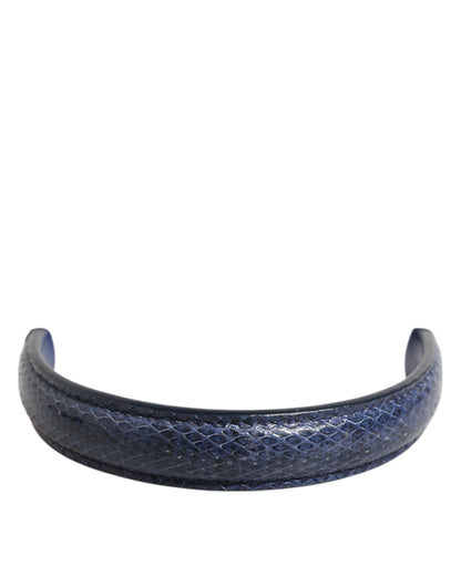 Dolce &amp; Gabbana Blauer großer Ayers-Ledertaschengriff Damen-Schultergurt