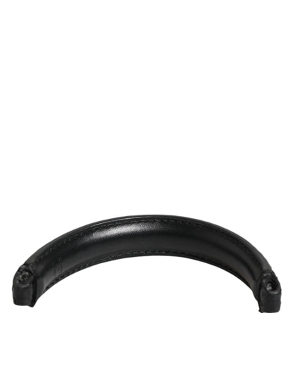 Dolce &amp; Gabbana Schwarzer kleiner Ayers-Ledertaschengriff Damen-Schultergurt