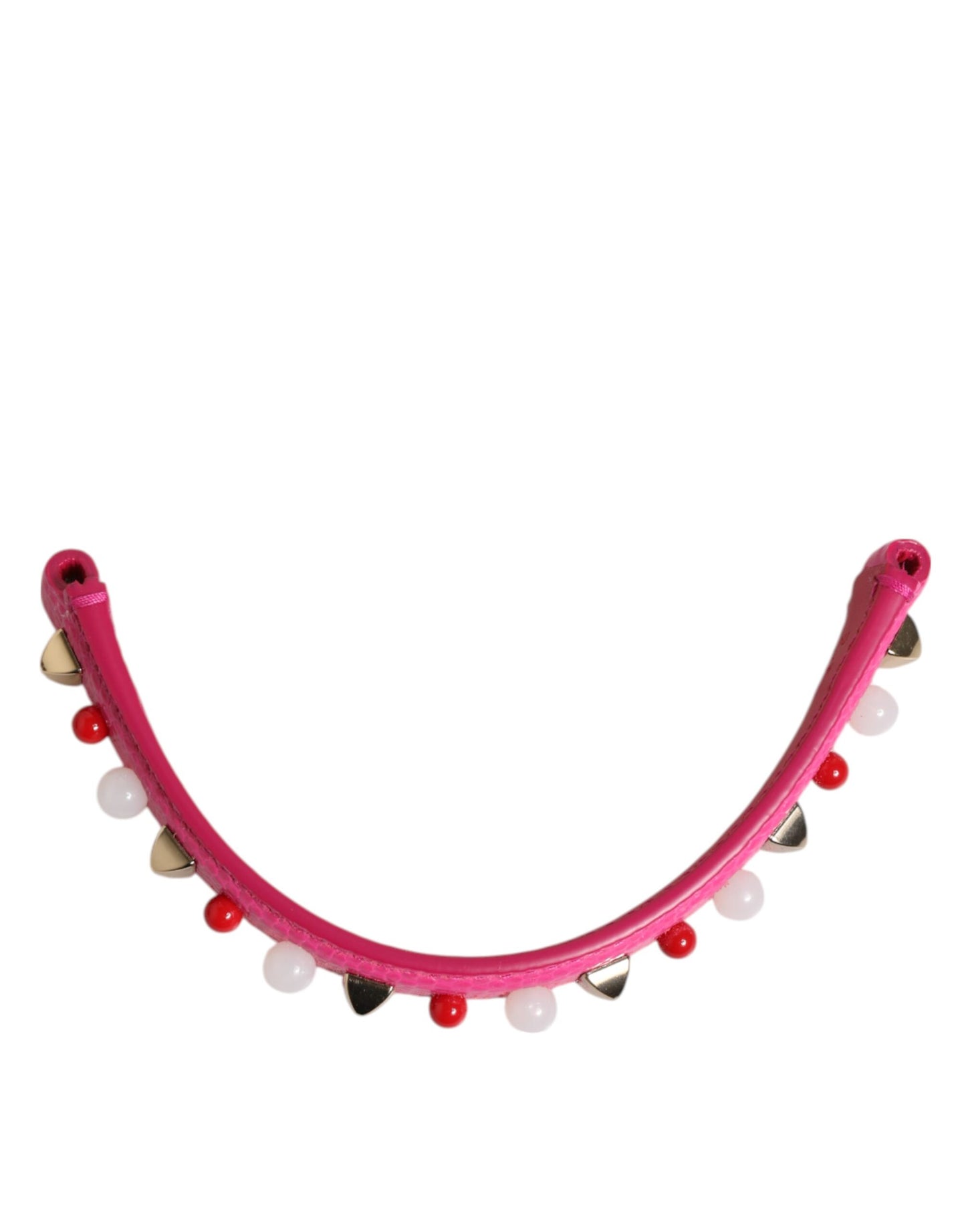 Dolce &amp; Gabbana Rosa verzierter Ledertaschengriff Damen Schultergurt