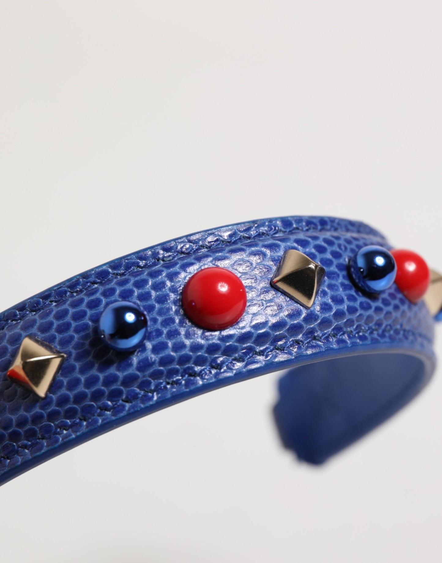 Dolce &amp; Gabbana Blau verzierter Ledertaschengriff Damen Schultergurt