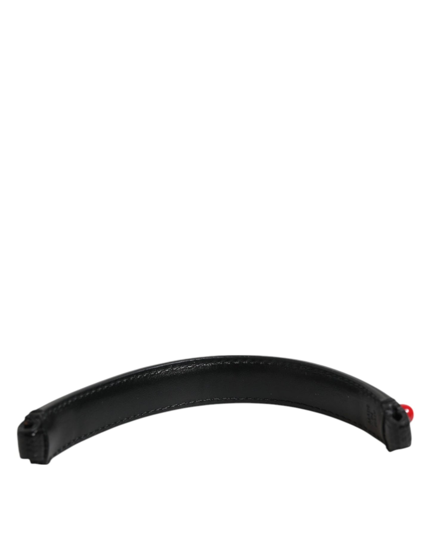 Dolce &amp; Gabbana Schwarz verzierter Ledertaschengriff Damen Schultergurt