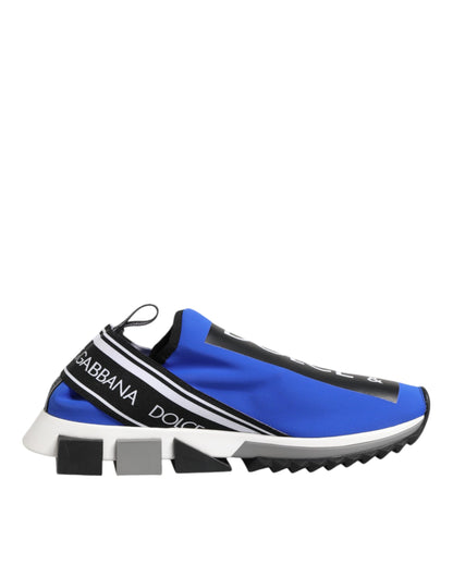 Dolce &amp; Gabbana Blaues Logo Low Top Sorrento Sneakers Schuhe