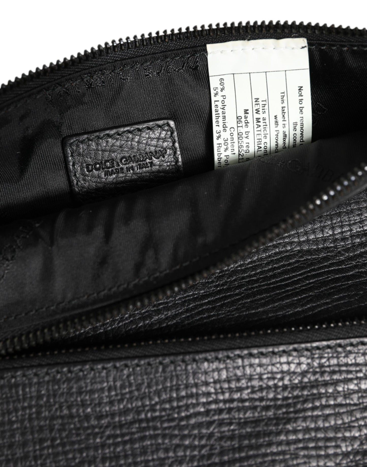 Dolce &amp; Gabbana Schultertasche aus schwarzem Palmellato-Leder mit Logoplakette