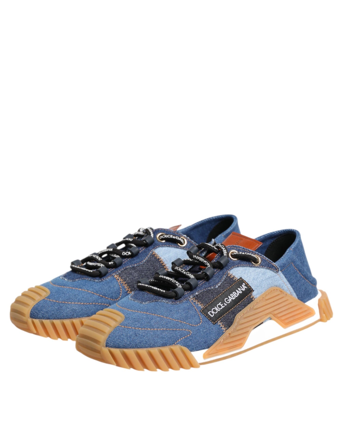 Dolce &amp; Gabbana – Blaue Schnürschuhe mit niedrigem Oberteil NS1