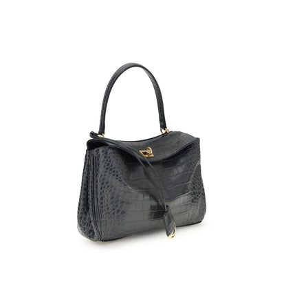 Balenciaga Schultertasche aus schwarzem Kalbsleder Bos Taurus