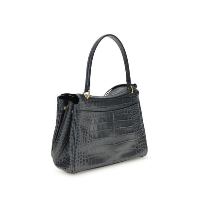Balenciaga Schultertasche aus schwarzem Kalbsleder Bos Taurus