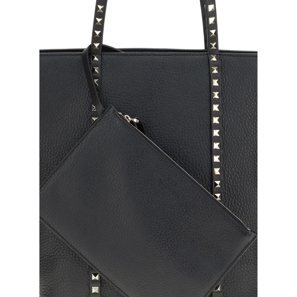 Valentino Garavani Schultertasche aus schwarzem Kalbsleder (Bos Taurus)